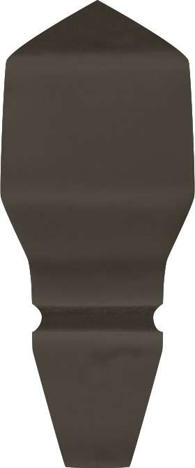 Спецэлементы Grazia Shades Of Art Angolo Finale Charcoal FISA5, цвет чёрный, поверхность матовая, прямоугольник, 20x70