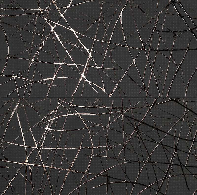 Панно Fap Rooy Dark Web Inserto Mix 2 fOPK, цвет тёмный, поверхность матовая, квадрат, 750x750