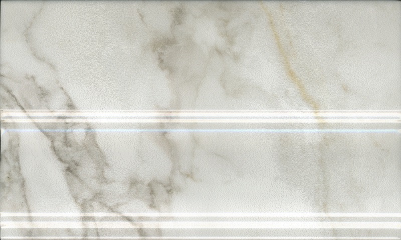 Бордюры Kerama Marazzi Кантата плинтус белый глянцевый FMB032, цвет серый, поверхность глянцевая, прямоугольник, 150x250