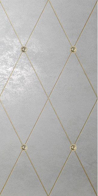 Декоративные элементы Petracers Ad Maiora Rhombus Fregio Oro Perla, Италия, прямоугольник, 500x1000, фото в высоком разрешении