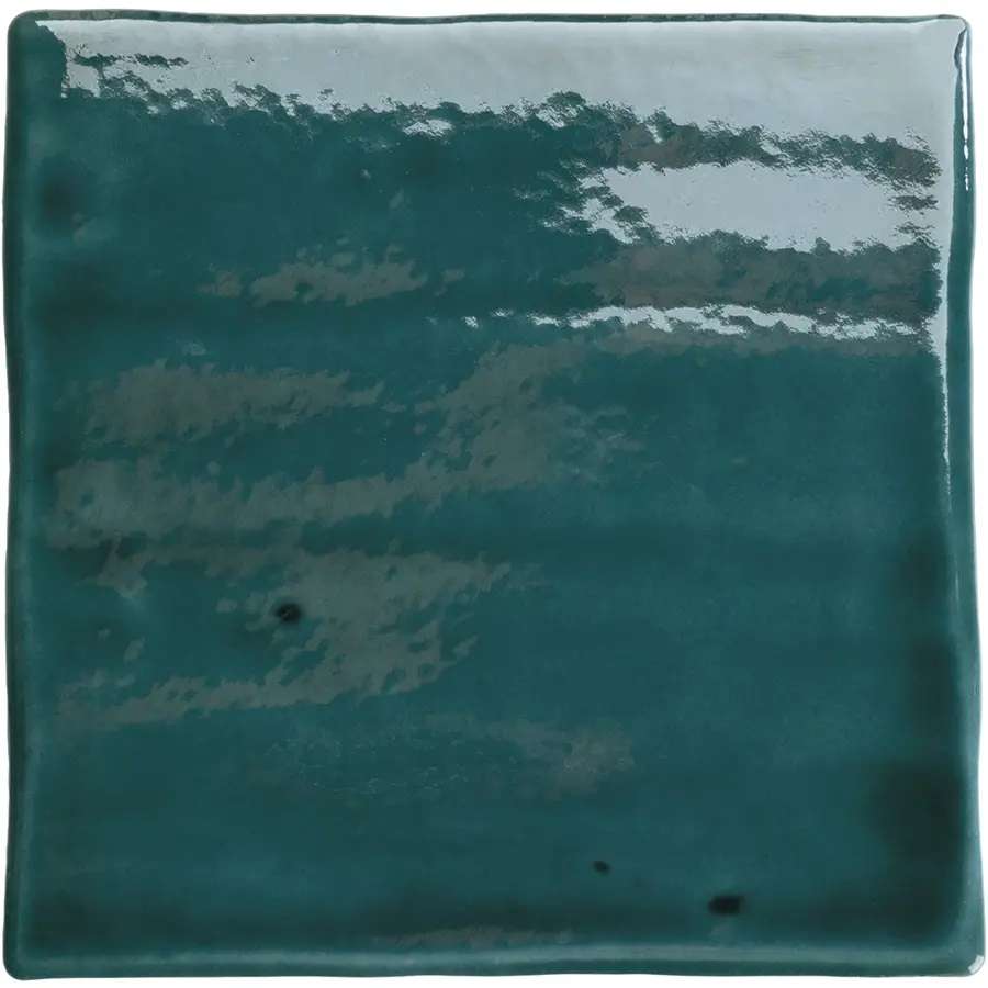 Керамогранит Wow Roots S Teal Gloss 128211, цвет синий, поверхность глянцевая, квадрат, 110x110