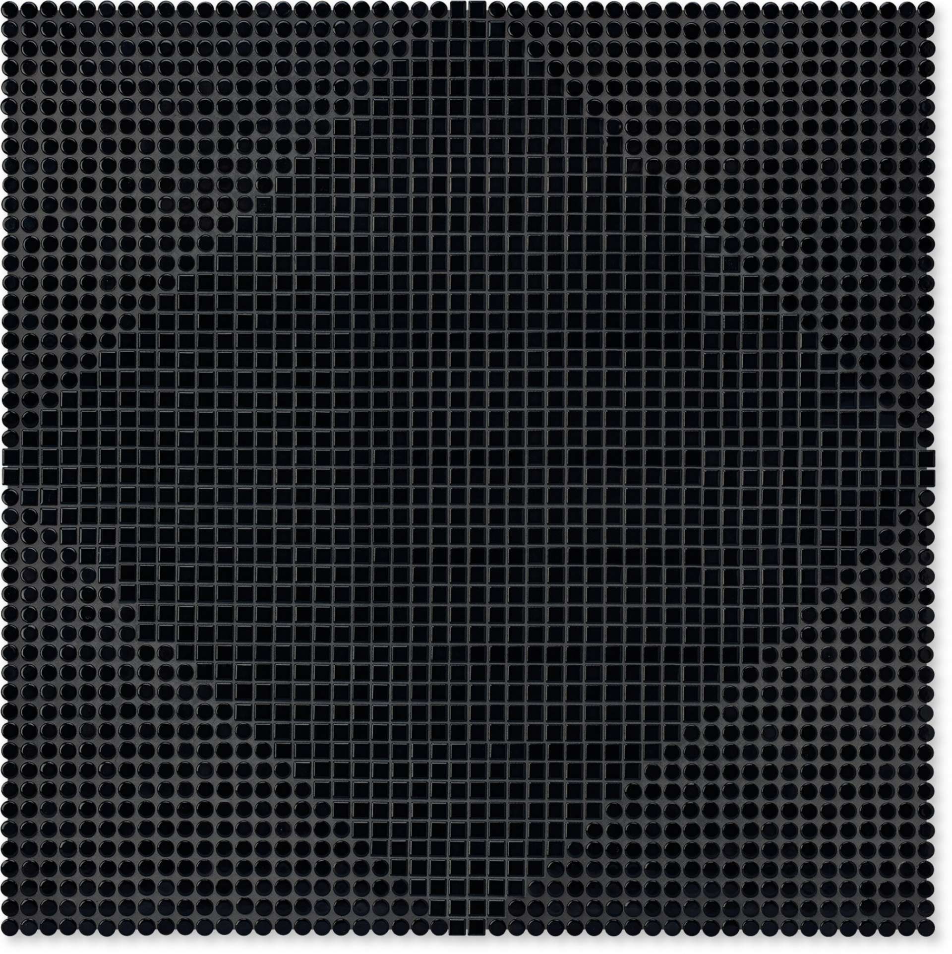 Мозаика Jasba Loop Nachtschwarz 40051H, цвет чёрный, поверхность глянцевая, круг и овал, 632x632