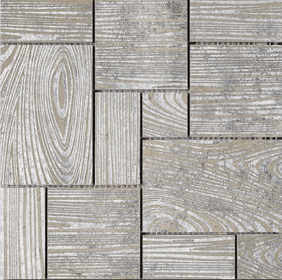 Мозаика Art & Natura Stonewood Hoegaarden, цвет серый, поверхность матовая, квадрат, 300x300