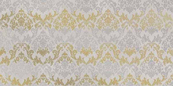 Декоративные элементы Керлайф Luce Damasco Perla, цвет серый золотой, поверхность матовая, прямоугольник, 315x630