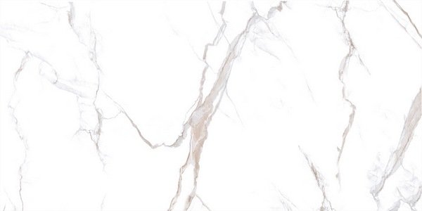 Керамогранит Decovita Calacatta Bronze Satin Mat, цвет белый, поверхность сатинированная, прямоугольник, 600x1200