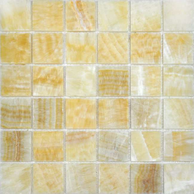Мозаика Colori Viva Onyx CV20011, цвет жёлтый, поверхность глянцевая, квадрат, 305x305