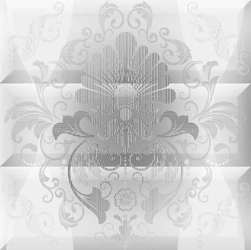 Панно Estile Composicion Ornamental Blanco, цвет серый, поверхность матовая, квадрат, 450x450