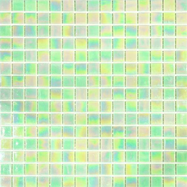 Мозаика Alma Mosaic Pearly PB429, цвет зелёный, поверхность глянцевая, квадрат, 200x200
