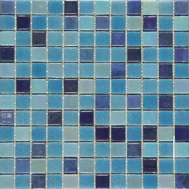 Мозаика Mosavit Fosvit Mezcla Santorini, цвет голубой, поверхность глянцевая, квадрат, 316x316