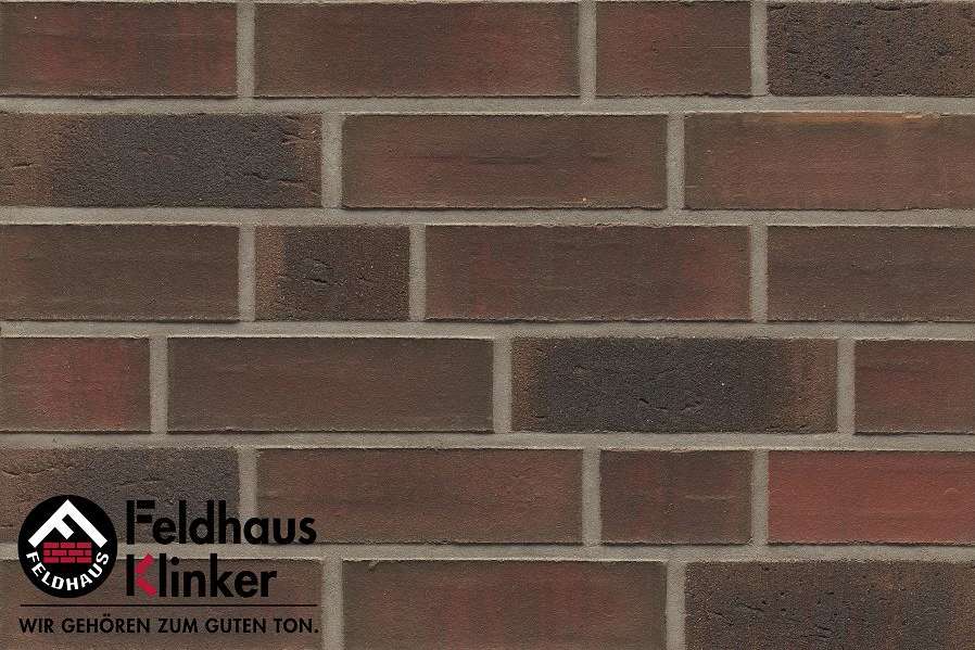 Клинкер Feldhaus Klinker Classic Baro Ardor Carbo R882NF9, цвет коричневый, поверхность матовая, под кирпич, 71x240