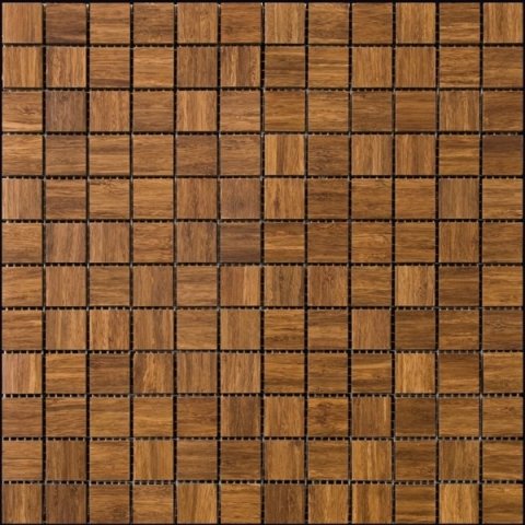 Мозаика Natural Mosaic Bamboo BM-04-23 (BM004-23P) (Бамбук), цвет коричневый, поверхность структурированная, квадрат, 305x305