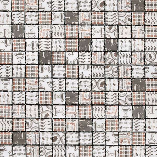 Мозаика Mosavit Graphic Coffee Time, цвет серый, поверхность матовая, квадрат, 316x316
