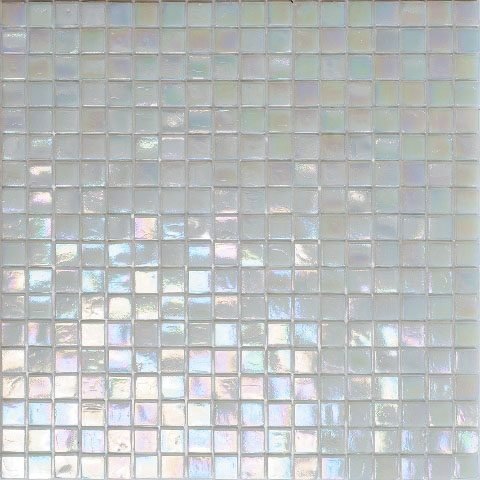 Мозаика Alma Mosaic Flicker NE09, цвет белый, поверхность глянцевая, квадрат, 150x150