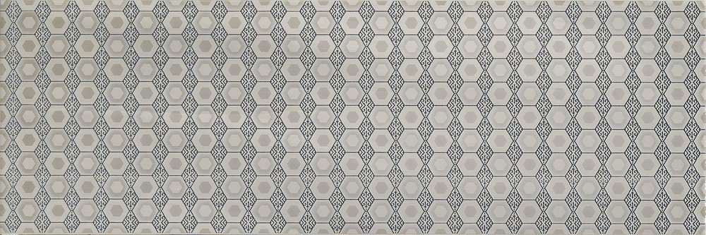 Декоративные элементы Dom Spotlight Inserto Esagonini Grey Lux DSG40IE, цвет серый, поверхность глянцевая, прямоугольник, 333x1000