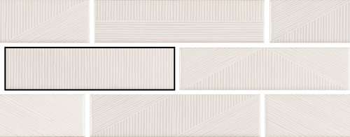 Керамическая плитка Sant Agostino Decorline Stripebrick White CSASBWT730, цвет белый, поверхность глянцевая, прямоугольник, 73x300