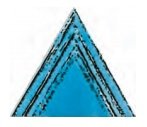 Декоративные элементы Petracers Triangolo Lui Azzurro, цвет голубой, поверхность глянцевая, квадрат, 170x170