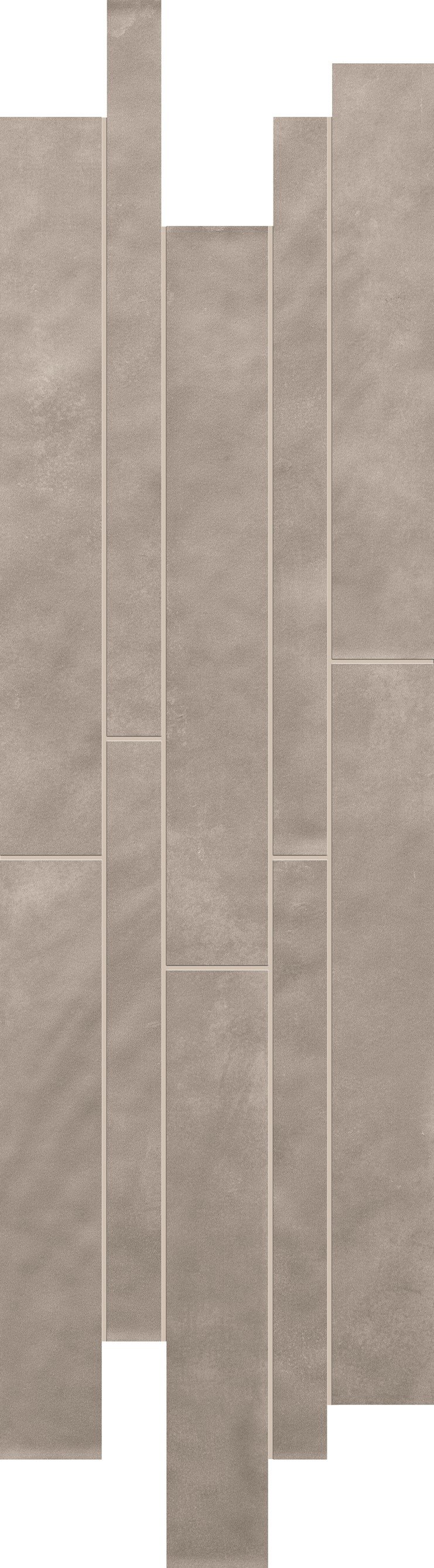 Декоративные элементы Love Tiles Ground Mureto Ribbon Tortora, цвет серый, поверхность глазурованная, прямоугольник, 190x590