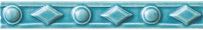 Бордюры Grazia Amarcord Diamantato Pavone Matt. DAM99, цвет бирюзовый, поверхность матовая, прямоугольник, 30x200