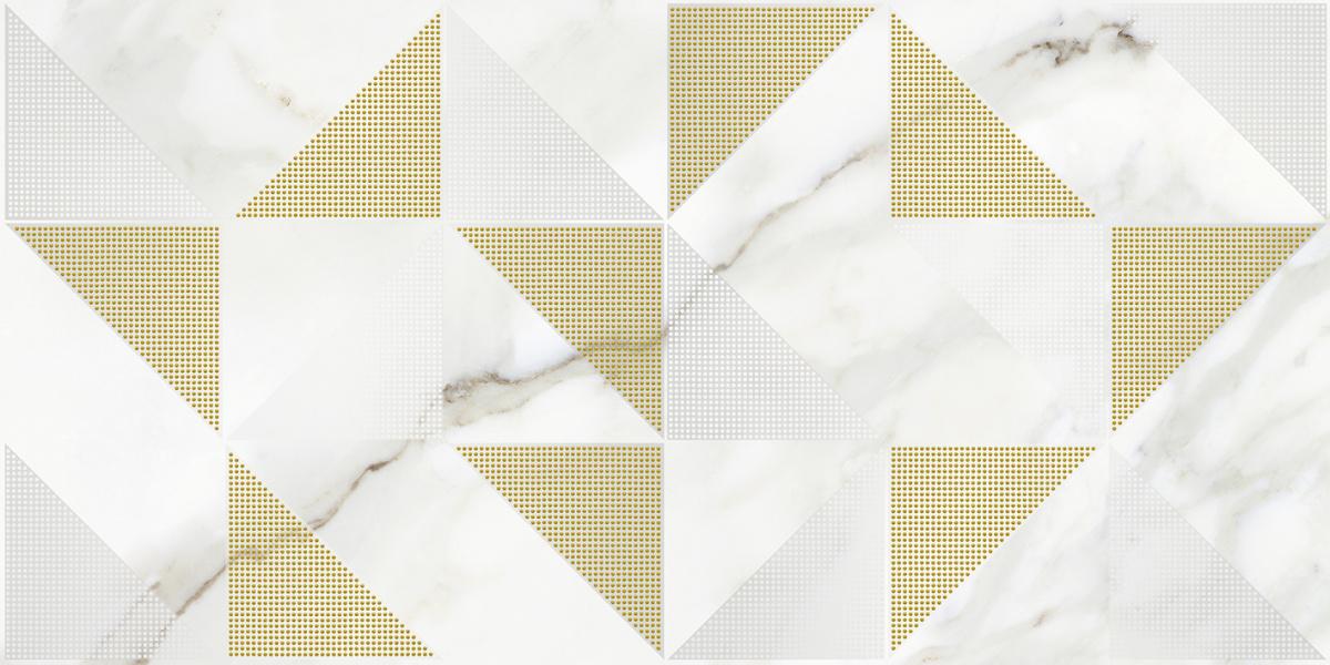 Декоративные элементы Laparet Dune декор белый 18-03-00-3627, цвет серый золотой, поверхность глянцевая, прямоугольник, 300x600