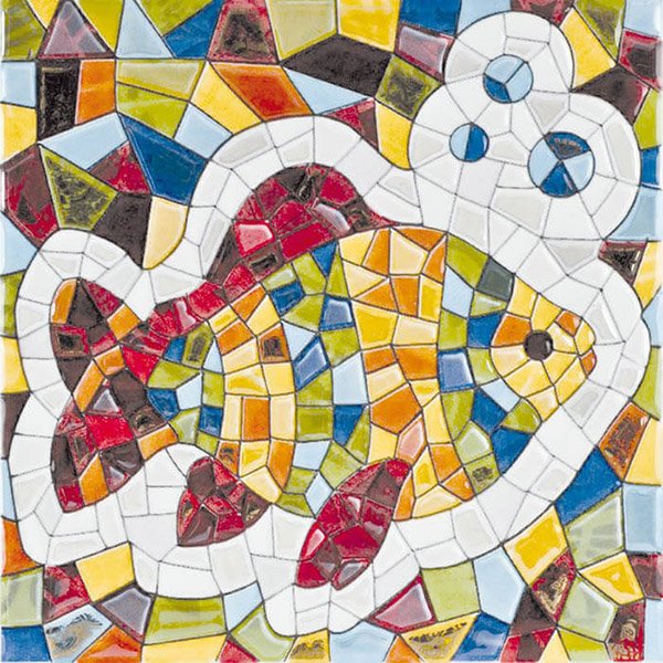 Декоративные элементы Glazurker Catalonia Pez, цвет разноцветный, поверхность глянцевая, квадрат, 200x200