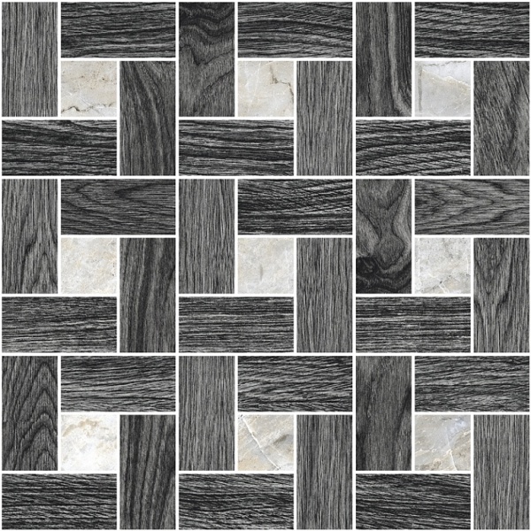 Мозаика Kerranova Village Graphite K-214(900)/MR(SR)/m03, цвет серый, поверхность матовая, квадрат, 300x300