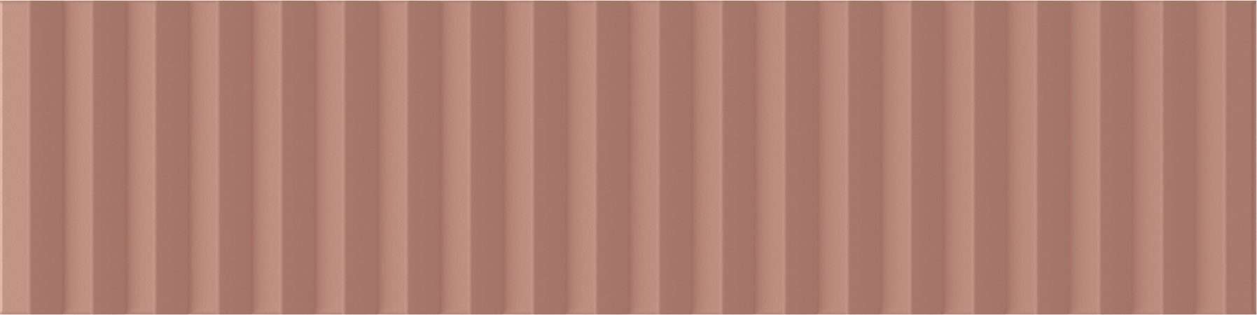 Керамическая плитка Wow Twin Peaks Med Cotto 131553, цвет терракотовый, поверхность матовая 3d (объёмная), под кирпич, 75x300