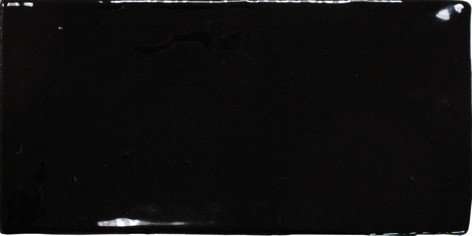 Керамическая плитка Equipe Masia Negro 20084, цвет чёрный тёмный, поверхность глянцевая, кабанчик, 75x150