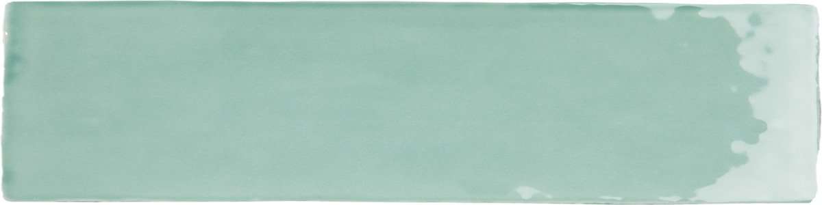 Керамическая плитка Ecoceramic Bronx Turquesa, цвет бирюзовый, поверхность глянцевая, прямоугольник, 75x300