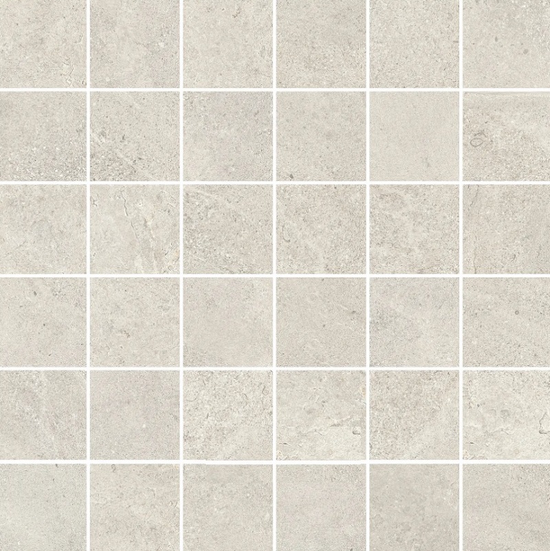 Мозаика Sant Agostino Bergstone Mosaico Pearl CSAMBEPE30, цвет белый серый, поверхность натуральная, квадрат, 300x300