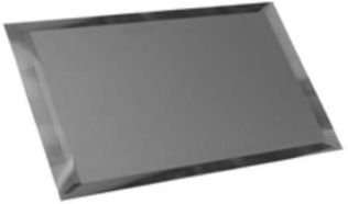 Керамическая плитка ДСТ Прямоугольная зеркальная графитовая матовая плитка с фацетом 10 мм ПЗГм1-02, цвет серый, поверхность матовая, прямоугольник, 120x480