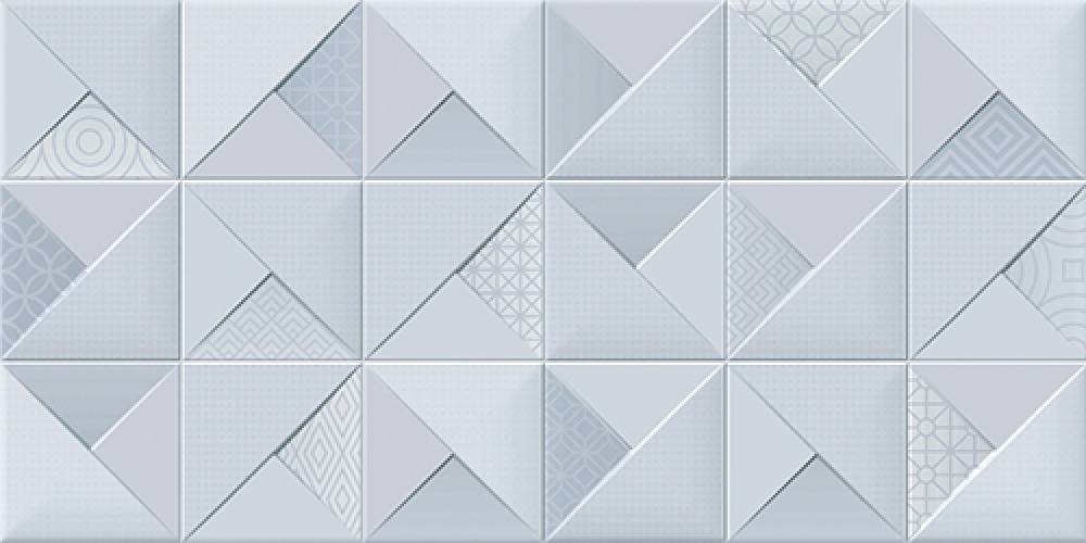 Керамическая плитка Belmar Origami Glam Blue, цвет голубой, поверхность матовая, прямоугольник, 300x600