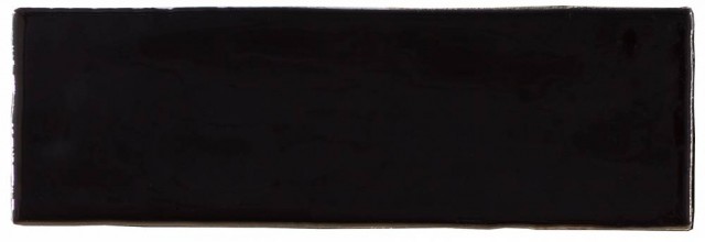 Керамогранит Pamesa Mayfair Negro, цвет чёрный, поверхность глянцевая, под кирпич, 65x200