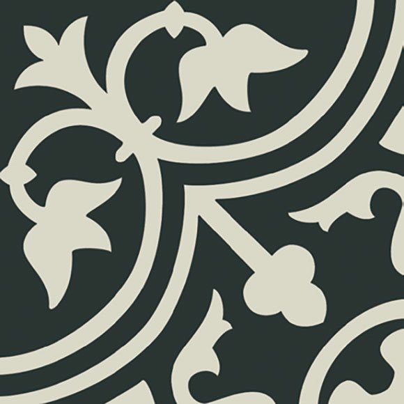 Декоративные элементы Ribesalbes Pasion Blanco, цвет чёрно-белый, поверхность матовая, квадрат, 200x200