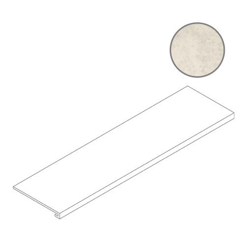 Ступени Serenissima Costruire Gradone Square Metallo Bianco 1062366, цвет белый, поверхность матовая, прямоугольник, 300x1200