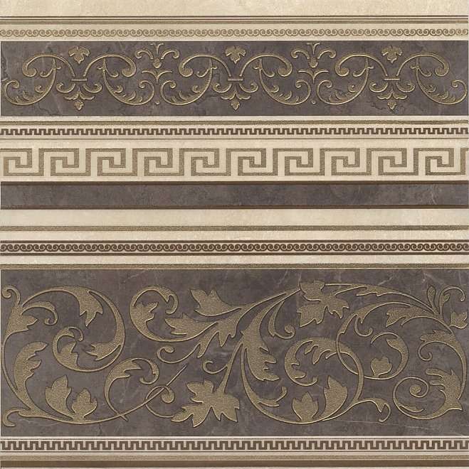 Декоративные элементы Kerama Marazzi Декор Орсэ ковер лаппатированный HGD\A112\SG1596L, цвет коричневый, поверхность лаппатированная, квадрат, 402x402