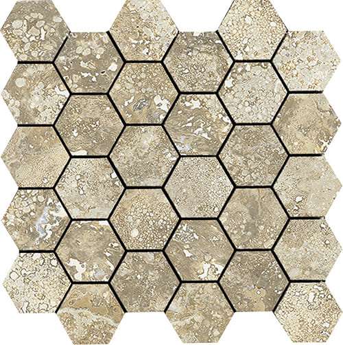 Мозаика La Fabbrica Imperial Esagona Tivoli Nat 155324, цвет бежевый, поверхность матовая, шестиугольник, 300x300