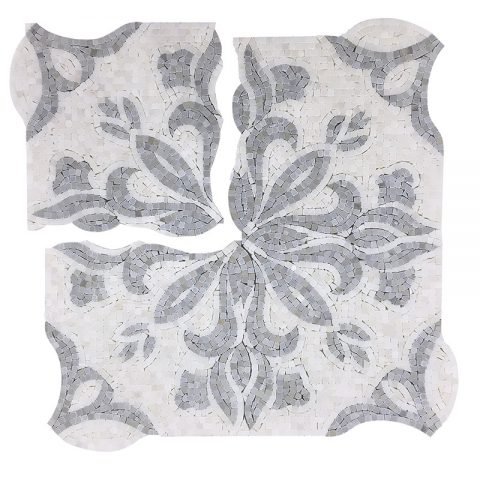 Мозаика Skalini Pietra Floreale PF-01, цвет серый, поверхность матовая, квадрат, 305x305