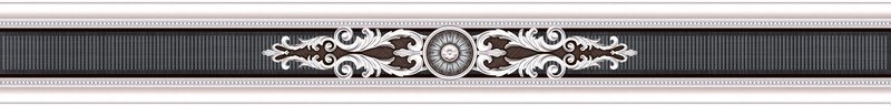 Бордюры Piastrella Дамаск Ротонда Бордюр 2, цвет серый, поверхность матовая, прямоугольник, 60x500