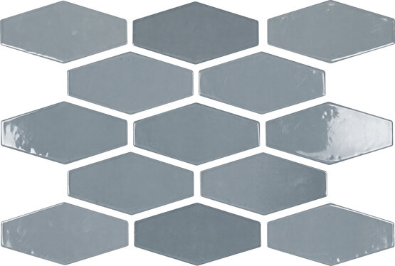 Керамическая плитка APE Harlequin Sky A035846, цвет синий, поверхность глянцевая, шестиугольник, 100x200