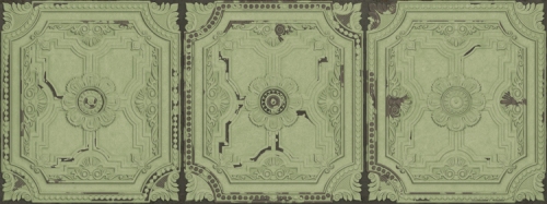 Керамическая плитка Aparici Victorian Green Nova, цвет зелёный, поверхность матовая, прямоугольник, 446x1193