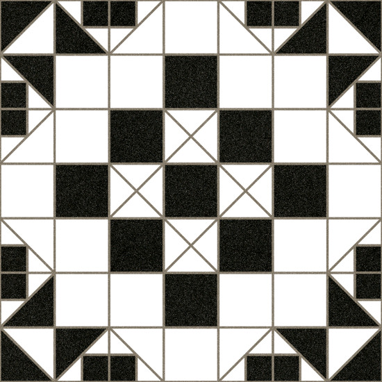 Декоративные элементы Vives Barnet Oxford R10, цвет чёрно-белый, поверхность матовая, квадрат, 316x316