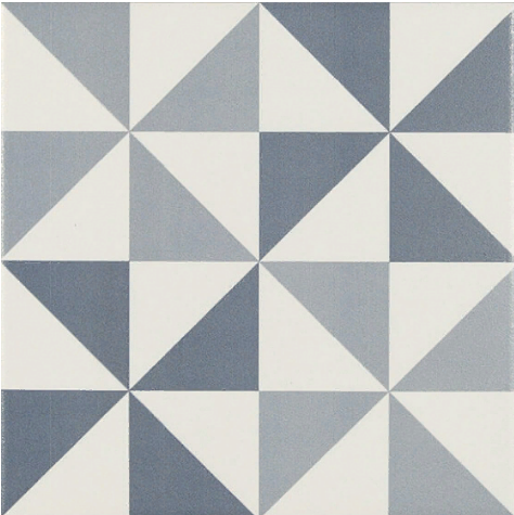 Декоративные элементы Ribesalbes Antigua Azul 004, цвет белый синий, поверхность матовая, квадрат, 200x200