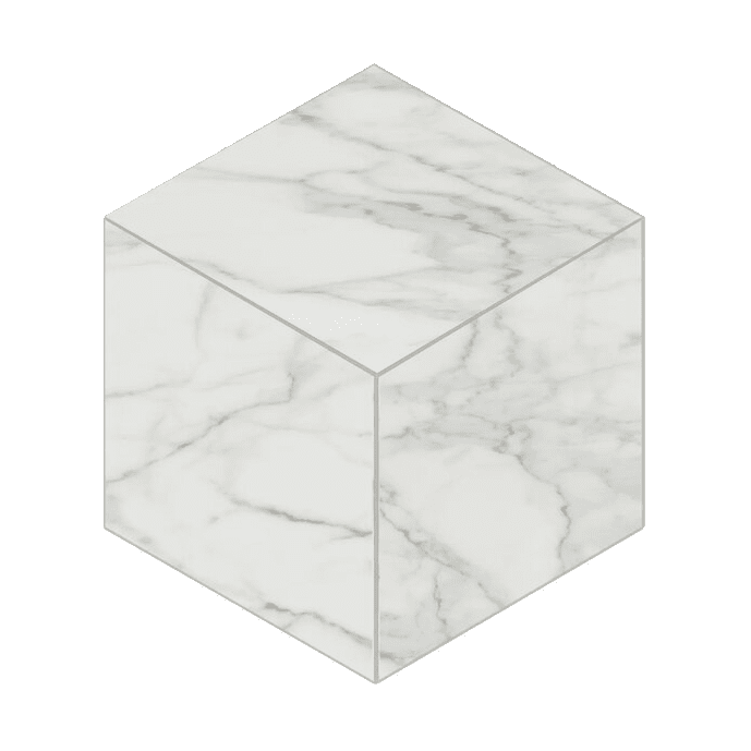 Мозаика Estima Alba White AB01 Cube Неполированный 29x25 36742, цвет белый, поверхность матовая, шестиугольник, 250x290