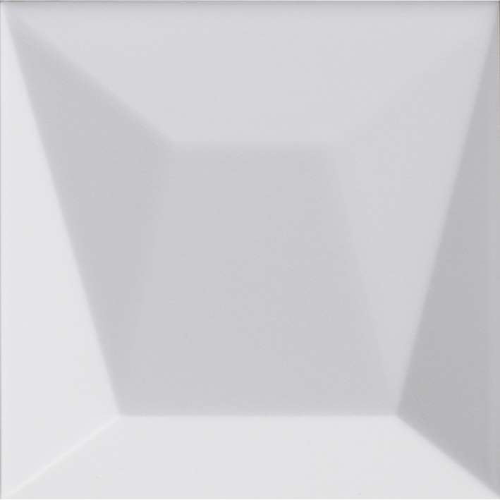 Керамическая плитка L'Antic Colonial Faces S4 Blanco L138000321, цвет белый, поверхность матовая 3d (объёмная), квадрат, 125x125
