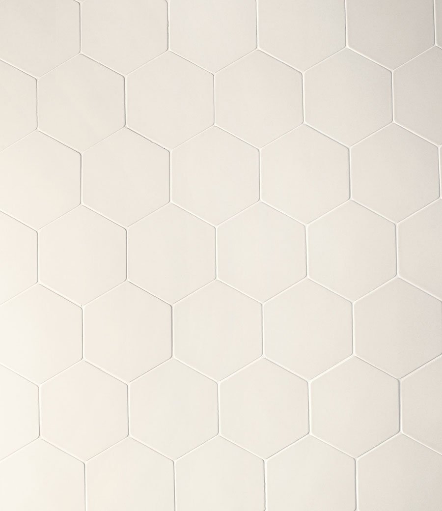 Керамогранит Mutina Phenomenon Hegsagon Bianco TYPHX01, цвет белый, поверхность матовая, прямоугольник, 145x165