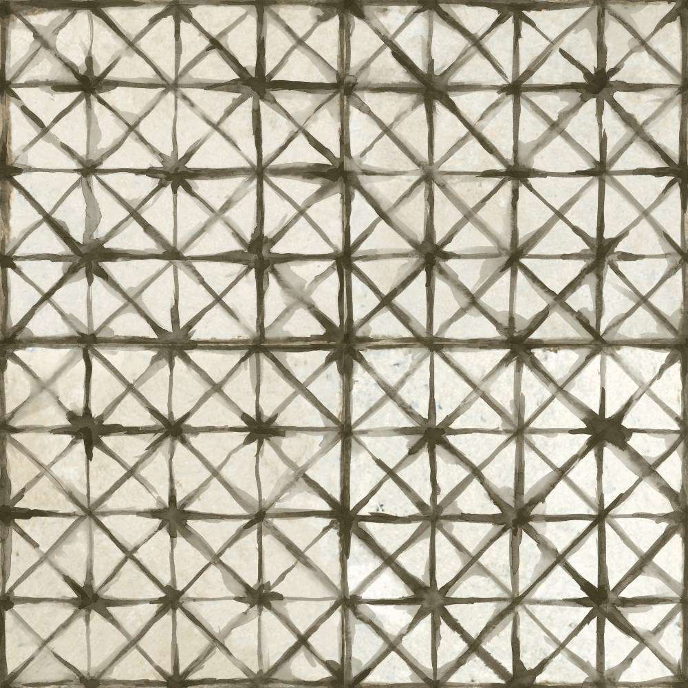 Керамическая плитка Peronda FS Temple Black 24713, цвет чёрно-белый, поверхность матовая, квадрат, 450x450