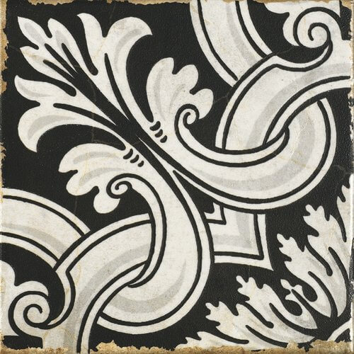 Керамогранит APE Savona Enza, цвет чёрно-белый, поверхность матовая, квадрат, 150x150