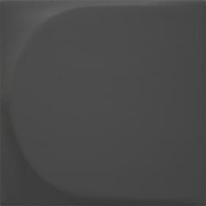 Керамическая плитка Wow Essential Wedge Black Matt 105121, цвет чёрный, поверхность матовая, квадрат, 125x125