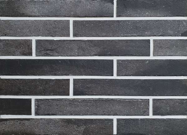 Клинкер Interbau Brick Loft Anthrazit INT576 XLDF, цвет чёрный, поверхность матовая, под кирпич, 52x360