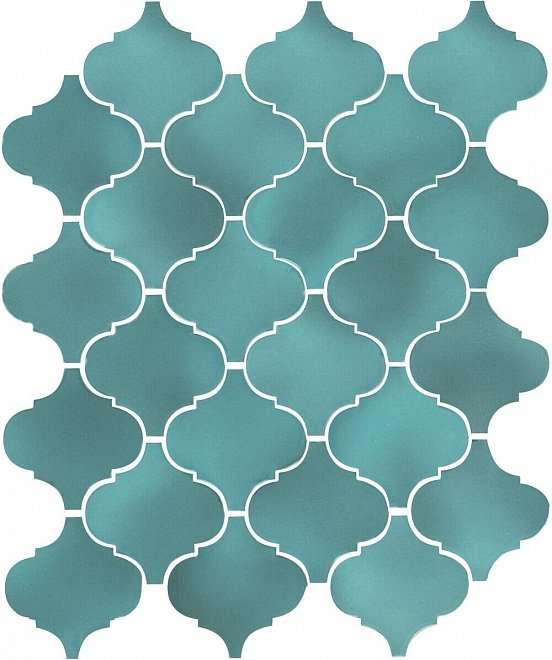 Керамическая плитка Kerama Marazzi Арабески Майолика бирюза 65006, цвет бирюзовый, поверхность глянцевая, арабеска, 260x300